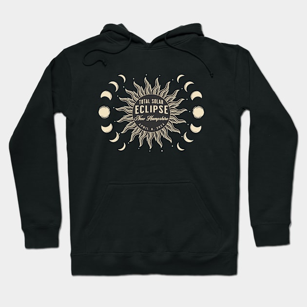 Total Solar Eclipse New Hampshire USA April 2024 Hoodie by TGKelly